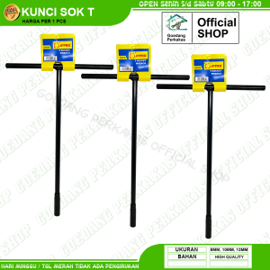 Kunci Sok T Hitam Besi Ukuran 8MM 10MM 12MM 14MM Lippro / Sock T Socket Wrench