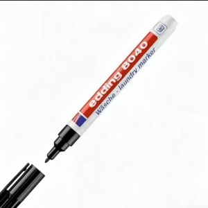 Edding 8040 Black Fabric Marker Pen Waterproof & Fade-Proof Resistant to Dry Clean & Machine Wash Textile Signature Pen