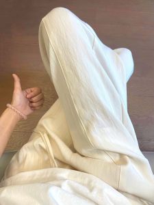 White Casual Pants Womens Autumn Winter New plus Size High Waist Loose Slimming Pear Shape Body Drapey Wide Leg Long Pants