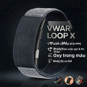 Vòng Đeo Tay Thông Minh VWAR LOOP X Không Màn Hình Thiết Bị Theo Dõi Thể Dục Với Chức Năng ECG SOS Đo Nhịp Tim Huyết Áp Chống Nước Dành Cho Người Lớn Chơi Thể Thao