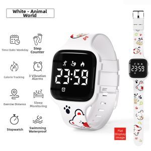 FUGUIJIAREN | Girls New Square Waterproof Alarm Digital Watch