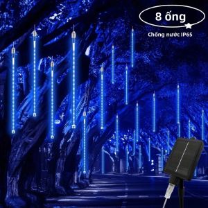 1 Bộ/8 Đèn LED Năng Lượng Mặt Trời Hình Tia Sao 192 Đèn Trang Trí Giáng Sinh Cho Tiệc Cưới Cây Thông Quán Bar Sân Vườn