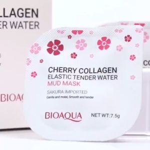[ MUD MASK ] BIOAQUA CHERRY COLLAGEN ELASTIC TENDER WATER MUD MASK / MASKER WAJAH / FACE MASK