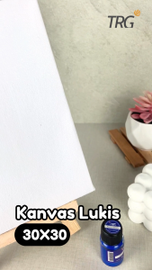 TRG Stretched Art Canvas Board 30x30 cm Watercolor Artist Acrylic Paint - Kanvas Putih Media Lukis Cat Air Akrilik Minyak Poster Siap Melukis Ukuran 30 x 30 TRG
