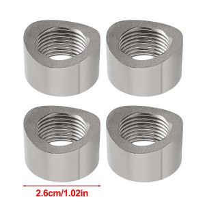 4 cái cảm biến oxy Nut Hàn bung cắm m18x1.5 O2 Bộ chuyển đổi cảm biến cong notched Nut bung thép không gỉ phổ thông phụ tùng ô tô