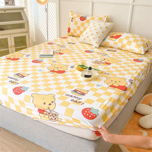 Pure Cotton Bed Canopy Dustproof Protector Single Piece Bedspread Anti-slip Mattress Cover Three-piece Set Comforter Blanket