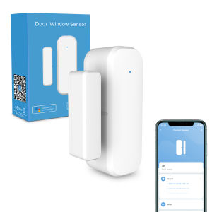 Tuya Wi-Fi Smart Door And Window Sensor with Magnetic Switch Alexa & Google Home Compatible Home Automation Security