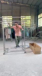 KIOOK ราวตากผ้า มีล้อ ราวยืดหดได้ ราวตากผ้าสแตนเลส ยาว120-200CM ราวแขวนผ้า 3 ราว แข็งแรง ทนทาน รับน้ำหนักมากถึง 100 กิโ