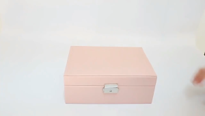 Hộp Đựng Trang Sức 2 Tầng Bọc Da Cao Cấp Có Khóa Mini Tiện Lợi Hộp Trang Sức Thông Minh Sang Trọng