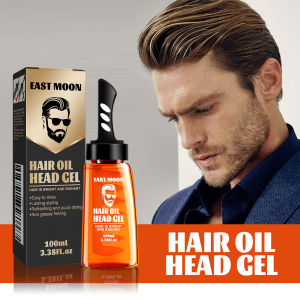 2 in 1 Hair Wax Gel With Wide Tooth Comb Men Long-lasting Fluffy Hair Styling Oil Hair Styling Cream Liquid Fluffy Comb 100ml