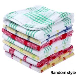 5/12 Khăn Lau Chén Dệt Kiểu Waffle Mềm Mại Bền Chất Liệu Polyester Khăn Lau Nhà Bếp Nhanh Khô Chỉ Giặt Tay Khăn Lau Nhà Bếp Kiểu Rustic