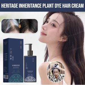 Heritage Inheritance Plant Dye Hair Cream Natural Black Hair Shampoo  Covering Gray White Hair Nourishing And Repairing