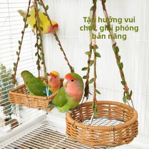 XIANGZONGBING | Lồng Chim Vẹt Mẫu Tre Đan Mát Mẻ Cho Mùa Hè Và Tất Cả Các Mùa