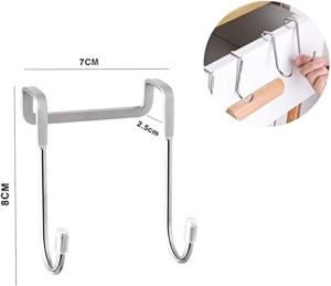 [Eezy tools] Double hook gantungan hanger stainless lemari pintu kabinet perkakas rumah tangga