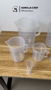 Ca đong định lượng có chia vạch GORILLA CHEF nhựa trong suốt chịu nhiệt 0-100 độ an toàn cho sức khỏe 100ml - 5000ml