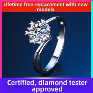 KAFANDENG | 1ct D Color Moissanite Diamond Ring Set for Couples Engagement Wedding Gift for Girlfriend Ring for Women