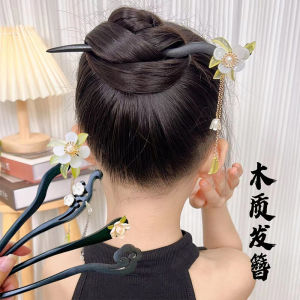 Trâm Cài Tóc Hoa Xanh Trẻ Em Trâm Cài Tóc Phong Cách Cổ Hán Phục Trâm Cài Tóc Váy Ngựa Bé Gái Phụ Kiện Tóc Trâm Cài Tóc Búi Tóc Phong Cách Trung Quốc Cho Bé Gái