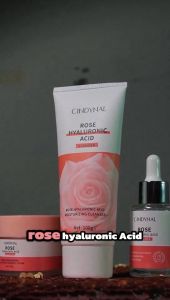 BPOM CINDYNAL Rose Hyaluronic Acid Moisturizing Seris 3in1 [ Serum Moisturizer Face Wash] Mencerahkan & Meratakan Warna Kulit Wajah