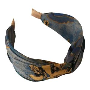 Chinese Style Orchid Print Wide Edge Hair Hoop