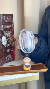 `กระเป๋าใส่ลาบูบู้ กระเป๋าตุ๊กตาไวนิล พวงกุญแจ PVC แบบใส หนา กันฝุ่น แฟชั่น มาการอง`