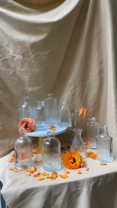 Lọ Bình Bông Cắm Hoa Thủy Tinh / Lọ hoa Trong Suốt Dùng Decor Trang Trí Nội Thất Làm Đạo Cụ