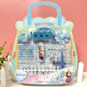 Bộ Móng Tay Elsa Princess Dành Cho Trẻ Em Dụng Cụ Làm Đẹp Móng Tay Đá Quý Đồ Trang Trí Cho Bé Gái Trò Chơi Đồ Chơi Phụ Kiện