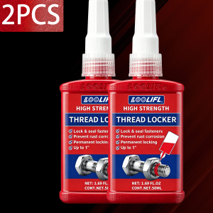 LOOLIFL | Blue Medium Strength Thread Locker Anaerobic Screw Glue Anti‑Loosening Removable Seal Lock Adhesive For Bolt Nut Fastener Repair