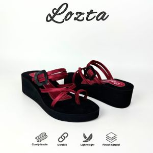LOZTA Sandal Tinggi Wanita Jepit Wedges Import 01 Series