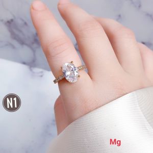 RinaXp- Cincin Permata Bulat Telur Permata Zircon Cincin Xuping Terbaru Gold dan Silver