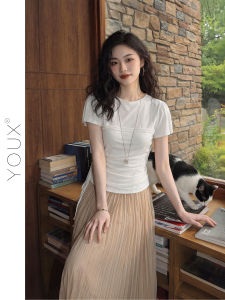 Mesh Patchwork Slim Fitting T-Shirt