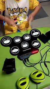 กลองชุด กลองไฟฟ้า กลองชุด 7 ชิ้น Electric Drum Pad Kit Digital Drum ทำจากซิลิโคนคุณภาพดี