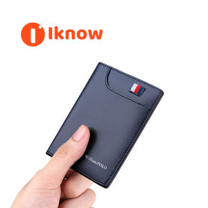I know Paul card bag genuine leather ultra-thin card bag mens bank card