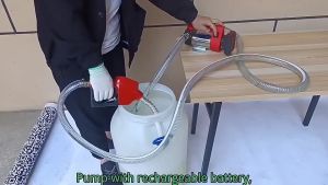 Cordless Electric Fuel Transfer Pump Diesel Kerosene Oil Commercial Self-priming Extractor Pump Motor Auto