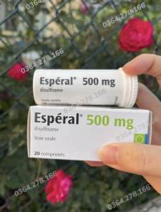 Esperal 500mg_Viên uống hỗ trợ cai rượu bia Pháp Giảm nhu cầu uống hỗ trợ cai hiệu quả (hộp 20 viên) --CÓ CHE TÊN SẢN PHẨM ---