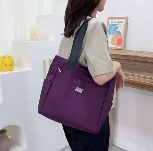 READY STOCK Ladies Fashion Tote Bag Oxford Cloth Lightweight Canvas Messenger Versatile Super Large Capaci-COZII