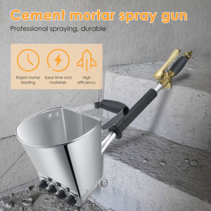 🔥4-5L Mortar Cement Spray Gu.n With Hopper Bucket Concrete Wall Stucco Plaster Sprayer High Pressure Vacuum Automatic Jet Pump gift gift