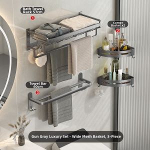 Easy Install Wall Mounted Folding Towel Rack