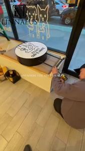 【COD】Portable advertising lightbox LED lightbox circular outdoor signage. No logo or printing