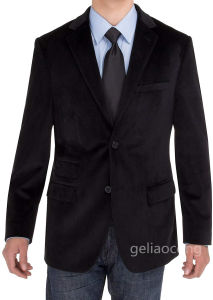 Blue/Black Velvet Blazer for Men Dinner Party Italian Style Smoking Prom Jacket Elegant Single Breasted Coat for Wedding Party