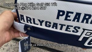 túi đựng phụ kiện golf cầm tay PEARLYGA chất liệu da PU cao câp không thâm nước. không gây mồ hôi tay kích thước dài 25cm x 10 cm x 16 cm