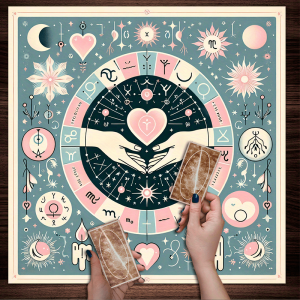 VIKAMA2/4PC Star Language Wish Wallpaper Heart-shaped Star Chart Sun and Moon Totem Bedroom Altar Astrology Decoration
