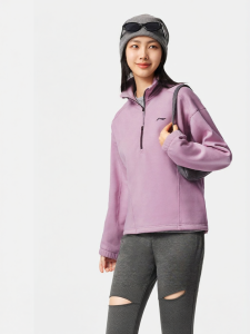 Li-Ning | Áo Hoodie Cổ Zippered Ấm Áp Cho Mùa Thu