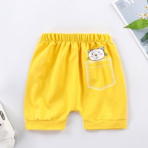 Quần Short Cotton Nguyên Chất Mùa Hè Cho Bé Trai Và Bé Gái Quần Dài Đến Giữa Bắp Chân Thoáng Khí Thoải Mái Cho Trẻ Sơ Sinh