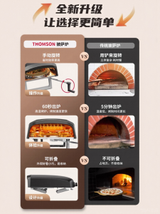 Outdoor Pizza Oven Rotating Gas Grill Italian Style Commercial Stall Gozney Uuni Stainless Steel Inner Tank Kitchen Appliance