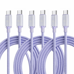 3 CÁI Cáp USB Type C Sang USB C NNBILI PD 120W Sạc Nhanh Dành Cho iPhone 15/16/17 Macbook Samsung Xiaomi - Chất Liệu Dây Bện Dòng Điện Tối Đa 6A