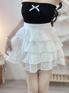 Váy quần xoè 4 tầng tơ đến [Ảnh chụp]