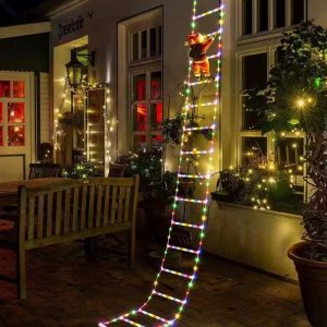 1/3M Santa Claus Climbing Ladder String Lights USB 8 Modes LED Lamp Christmas Decoration For Garden Cristmas Tree New Year Gift