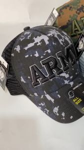 Topi Trucker Full Bordir Army -  Jaring Bordir Pria Wanita Terbaru Lidah/Visor Pendek Kekinian Viral