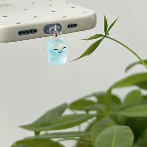 Cute Kitten Phone Dust Plug - Diy Luminous Exquisite and Compact Protects the Charging Port Add Decorative Dustproof Waterproof and Anti-Fouling Protection to Keep the Charging Port Clean. Suitable for Mobile Phone Holes Easy and Quick to Install.