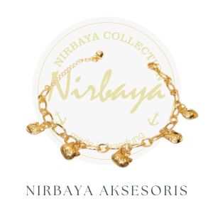 Nirbaya Gelang emas Wanita Motif Hello Kitty Permata Lapis Emas Berlian Permata Perhiasan Lapis Emas Gelang Bahan Titanium Asli Anti Luntur Anti Karat